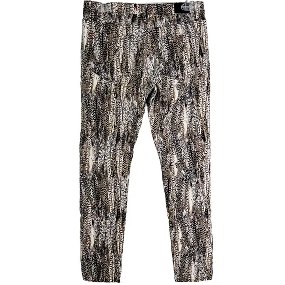 BDG High Rise Cigarette Ankle Skinny Jeans Tan & Black Reptile Print Women’s 28 - Picture 2 of 10